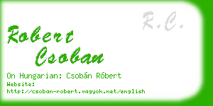 robert csoban business card